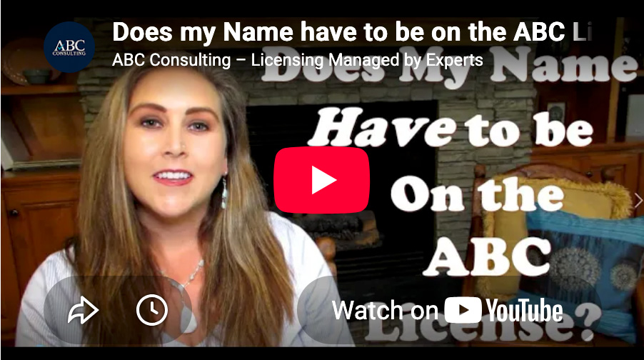 Does My Name Have to Be on the ABC License?