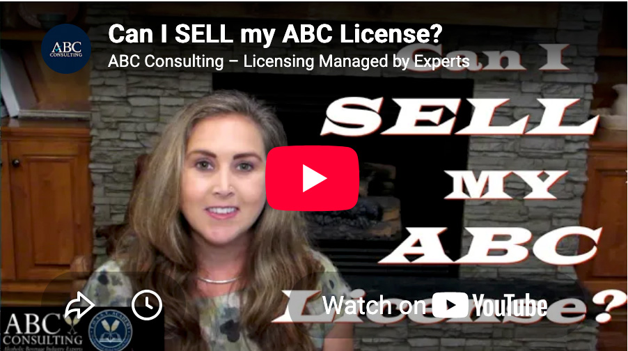 Can I SELL my ABC License?